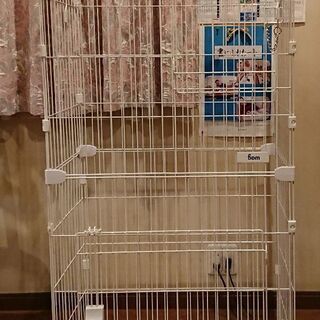 決定【未使用・新品】スリム キャットケージ 2段 ホワイト