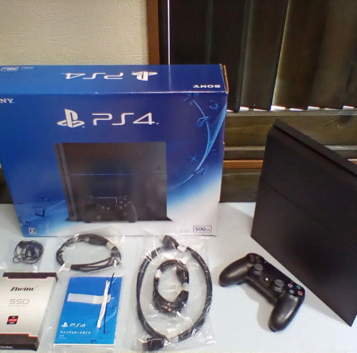 PS4本体 SSD換装 動作確認・初期化済 純正コントローラー