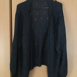 【未使用】薄手カーディガン黒