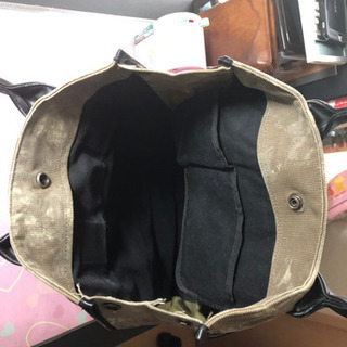トートバック　ベージュ　カモフラ柄の画像