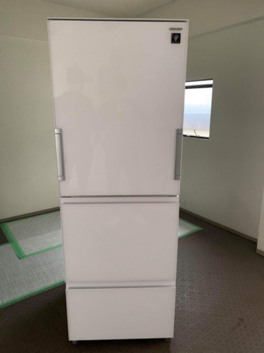 3ドア ガラスドア シャープ 350L  2017