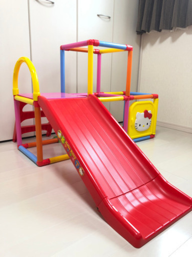 美品　ハローキティ　ジャングルジム　すべり台　折りたたみ