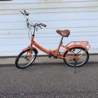 （北見市民限定）折畳自転車／オレンジ（北見市廃棄物対策課・リユース品）管理番号60の画像