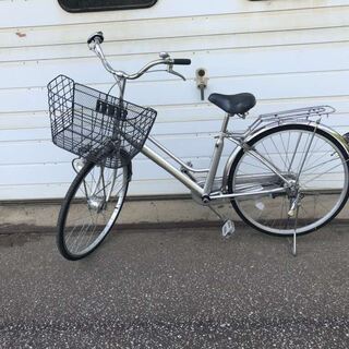 （北見市民限定）シティサイクル／シルバー（北見市廃棄物対策課・リユース品）管理番号61の画像