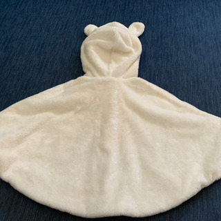 【美品】ミキハウス うさぎ耳付き ポンチョ☆フリーサイズの画像