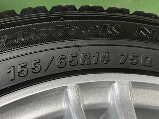 スタッドレスタイヤ ホイール　155/65R14 75Q