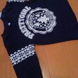 95㎝　女児　長そでTシャツ　紺