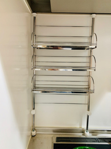 ステンレス　スパイスラック  突っ張り式　美品