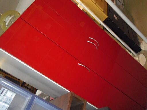 【リサイクルショップどりーむ荒田店】4838　処分価格‼　ワードロープ　レッド　(株)シギヤマ家具工業　
