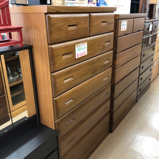 中古品☆７段チェスト☆整理ダンス☆木製☆ブラウン☆箪笥