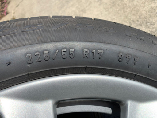 ☆送料無料☆ BMW 純正 5シリーズ F10 タイヤ付き アルミホイール 4本セット225/55R17インチ 8J(+30)PCD1
