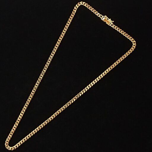 E386 K18 イエローゴールド 喜平 2面カット ネックレス 20g