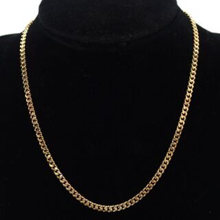 E386 K18 イエローゴールド 喜平 2面カット ネックレス 20g