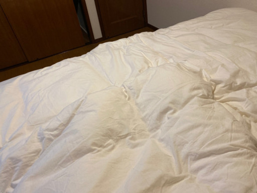 210cm 萩原綿業クイーン掛け布団　無印良品生成カバーつき