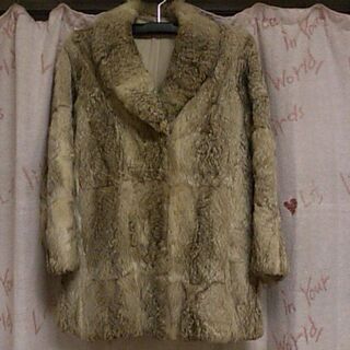 ラビットファーハーフコート★本毛皮の画像