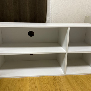 32~40型までOK！ テレビ台 2段 ホワイト