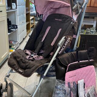 【美品】マクラーレン テクノ XLR A型ベビーカー ピンク×ブ...
