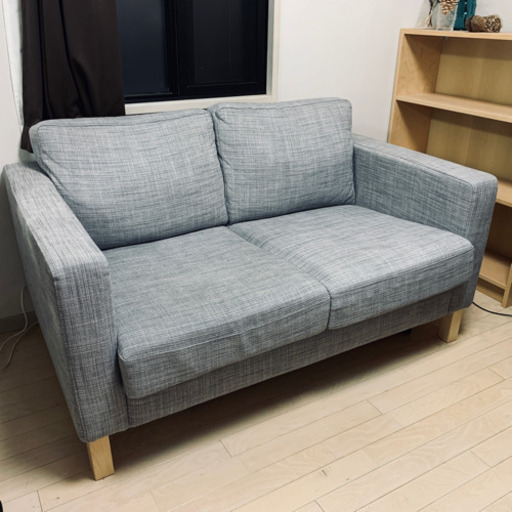 IKEA 二人掛けソファー KARLSTAD カルルスタード レイデ グレー/ブラック 10/23までの出品
