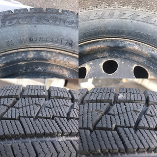 受渡し決定済。155/65/R13 半年のみ使用のスタッドレスタ...
