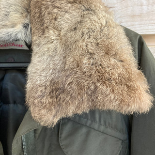 アウター　コート　レディース  モッズコート　カーキ　ファー　Mサイズの画像