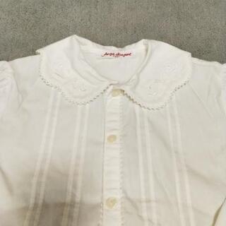 子供服　白のブラウス　100　女の子用の画像