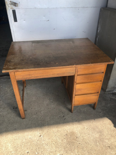 昭和レトロ 木製 デスク テーブル
