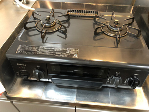 パロマ　グリル付きガスコンロ　IC-N36B-R  右側強火