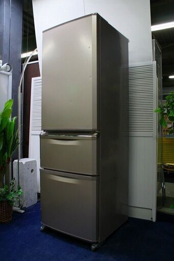 R2177) MITSUBISHI 三菱 3ドア 冷凍冷蔵庫 MR-C37Z-P1 自動製氷 370L 2016年製! 冷蔵庫 店頭取引大歓迎♪