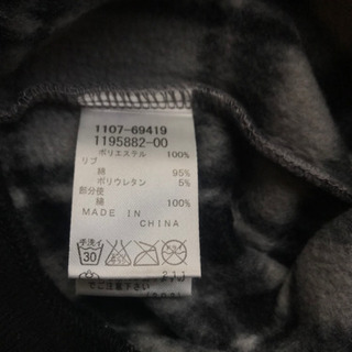 90 美品　べべ　BeBe  トレーナー  裏起毛　ジャンパー　ジャケット　チェックの画像