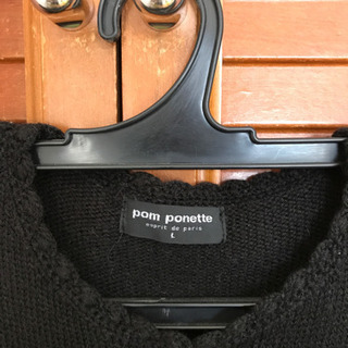 美品ポンポネットLニットワンピ、チュニックの画像