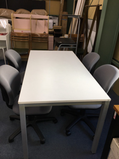 SJ0588 ミーティング用テーブル＆椅子4脚セット