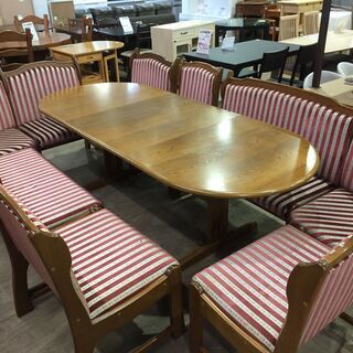 店舗にオススメ！大型楕円ダイニングセットの画像