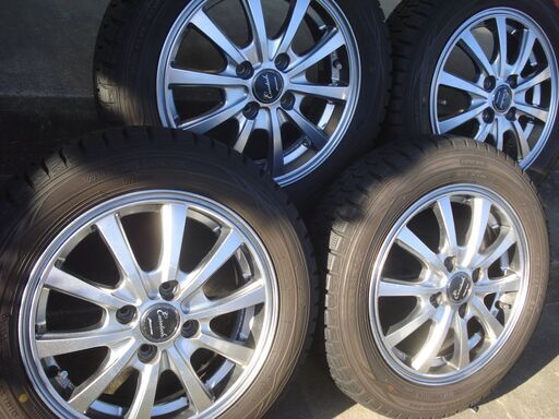 バリ山　軽自動車用　ダンロップ155/65R14　中古スタッドレス　アルミセット