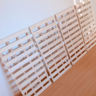交渉成立(^^) 未使用品 シングルサイズ 四つ折りすのこ①の画像