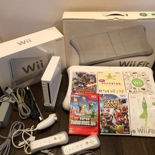Wii本体、Wiiフィットバランスボード、ソフト6本セット