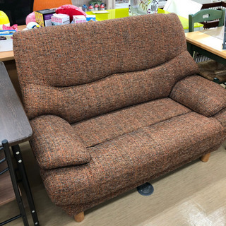 中古品☆2人掛けソファ☆ファブリック☆ハイバックソファ