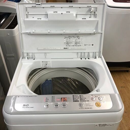 美品【 Panasonic 】パナソニック 洗濯5.0kg 全自動洗濯機 お手入れしやすい抗菌加工 ビッグフィルター 送風乾燥NA-F