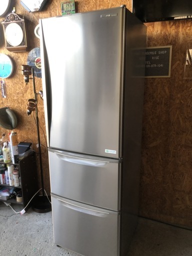 C１８０１　ナショナル 　３ドア冷蔵庫　３６５L 　自動製氷機付