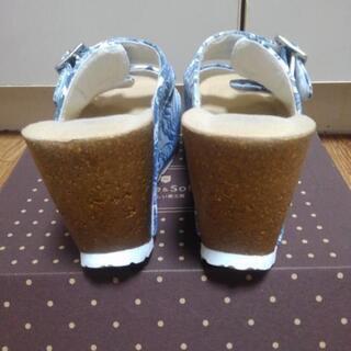 最終値下げ！新品　ウエッジソールサンダルの画像