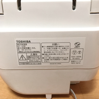 取引中【中古】TOSHIBA 炊飯器　3合炊きの画像