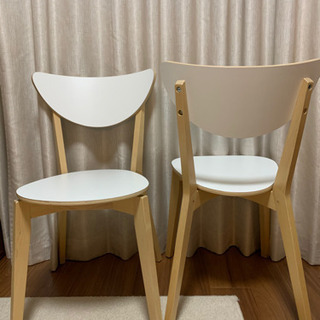 IKEA 椅子二脚　ホワイト　NORDMYRAの画像