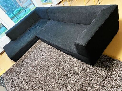 直接引取の場合はお値引き可能 札幌市内近郊 SPIGA FOXXYⅡ スピガ ホクシー2 カウチソファ ブラック