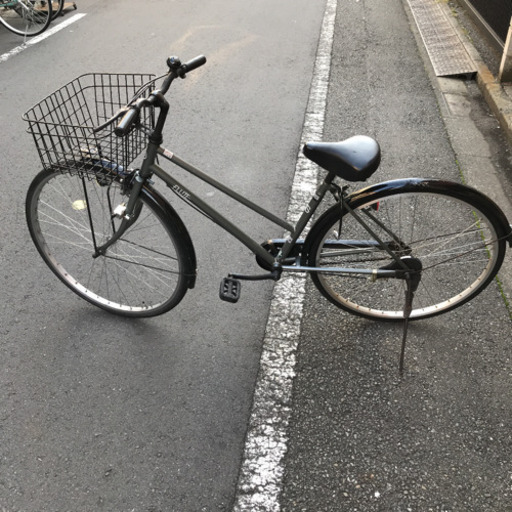 自転車27インチ(カギ、カゴ、ライト付き)