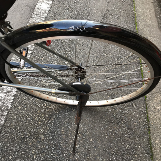 自転車27インチ(カギ、カゴ、ライト付き)