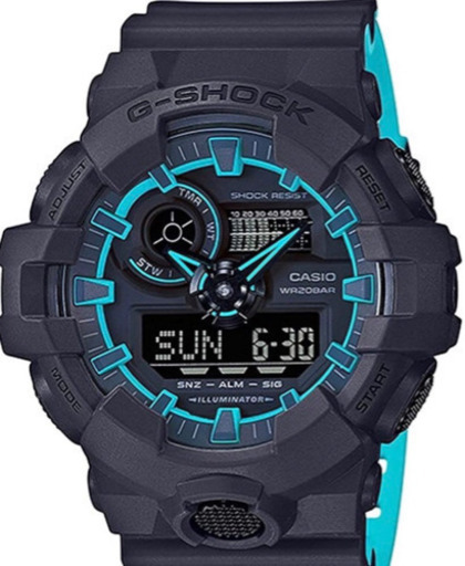 未使用！カシオGショック ネオンカラー スーパーイルミネーター グレーブルー 廃盤デジアナ