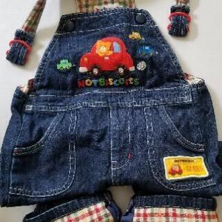 ミキハウス ホットビスケッツ 90 サロペット オールインワン