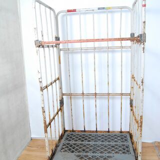 3057 かご台車 カゴ台車 自在足 業務用 高さ170ｃｍ 幅...