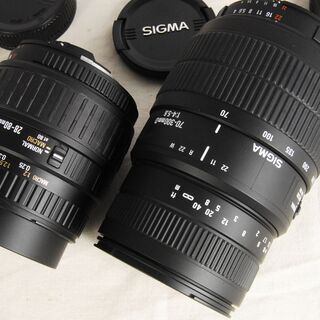 3611 SIGMA TELE & STANDARD ZOOM SET NIKON用 28-80mm F3.5-5.6Ⅱ MACRO 70-300mm F4-5.6 愛知県岡崎市 直接引取可の画像