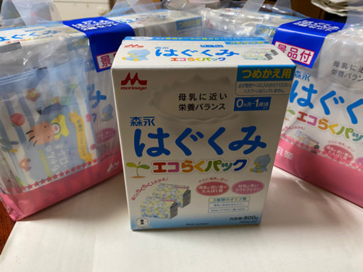 【再々値下げ！！】森永はぐくみ　エコらくパック　5箱セット(手・口ふき2パック付)