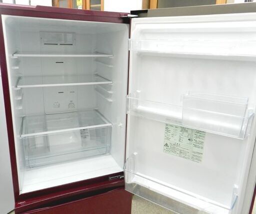 2ドア冷蔵庫 184L 2016年製 AQUA AQR-BK18F アクア ワインレッド ☆ PayPay(ペイペイ)決済可能 ☆ 札